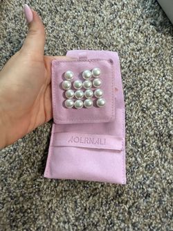AOLRNALI Pearl Bridal Veil Weights – 10mm, Strong Magnets (Missing 1 Pair)