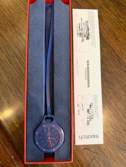 New Swatch x AP Royal Oak blue pocket watch.