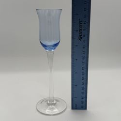 Blue Tall Skinny Cup Candle Holder 