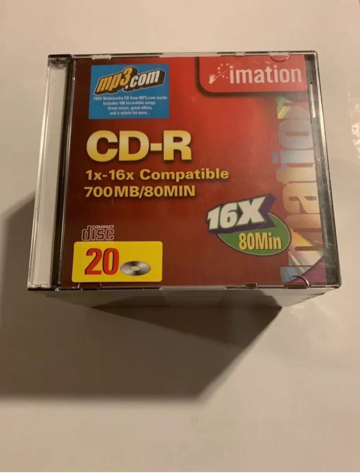 20 CD-R Recordable: 1x-12x COMPATIBLE 700MB/80MIN RECORDABLE DISCS