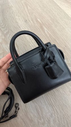 NEW Coach Mini Leather Tote Black – With Tags & Crossbody Strap