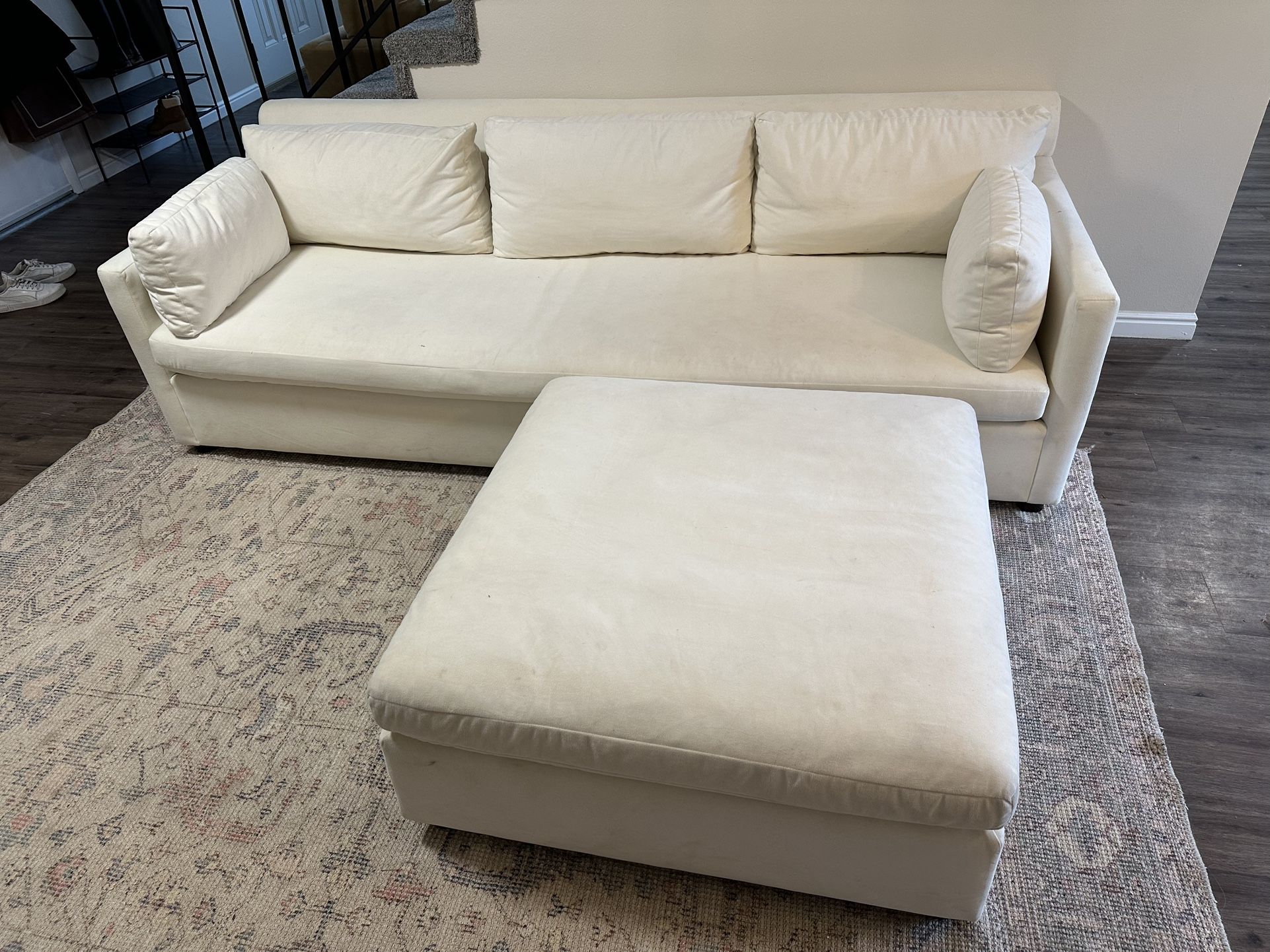 White West Elm Marin Sofa