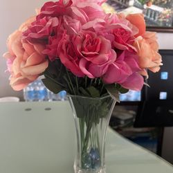 Artificial Flowers With Vase