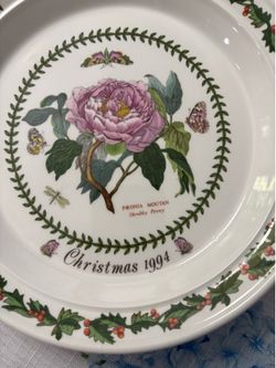 Portmeirion Christmas 1994 plate. The Botanic Garden.
