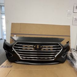 Complete Front Bumper Assembly For 2018 2019 2020 2021 Hyundai Accent With Grilles & Foglights 