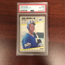 PSA Graded 1989 fleer Ken Griffey Junior rookie card