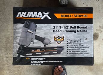 NuMax SFR2190 Pneumatic 21 Degree 3-1/2" Framing Nailer NIB
