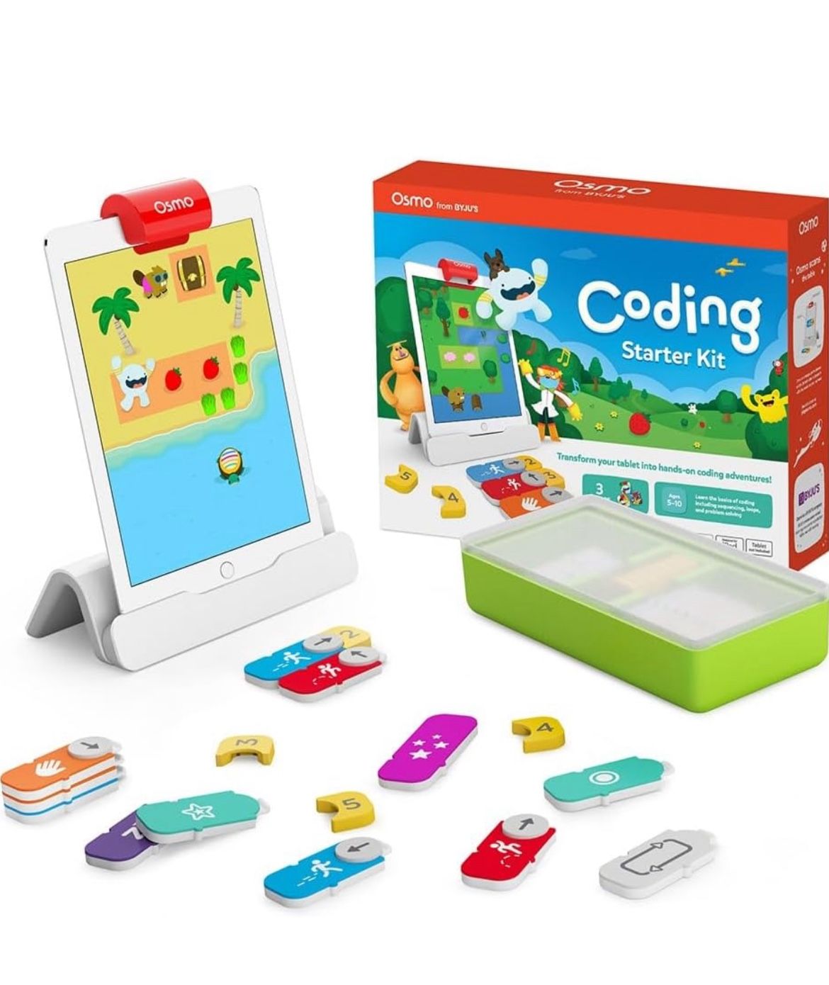 Osmo - Coding Starter Kit for iPhone & iPad-3 Educational Learning Games-Ages 5-10+ Learn to Code, Basics Puzzles-STEM Toy-Logic, Fundamentals(Osmo iP