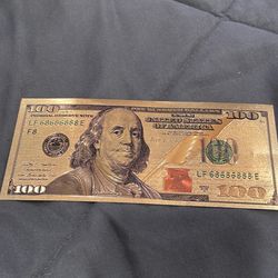 Gold foil $100 bill