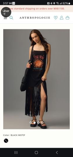 anthropologie black fringe dress Bittersweet Symphony Black Lace Cut Out Mini Dress