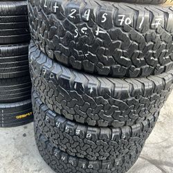 Used Tires Lt245/70/17  Bfgoodrich 90% Tread Life 