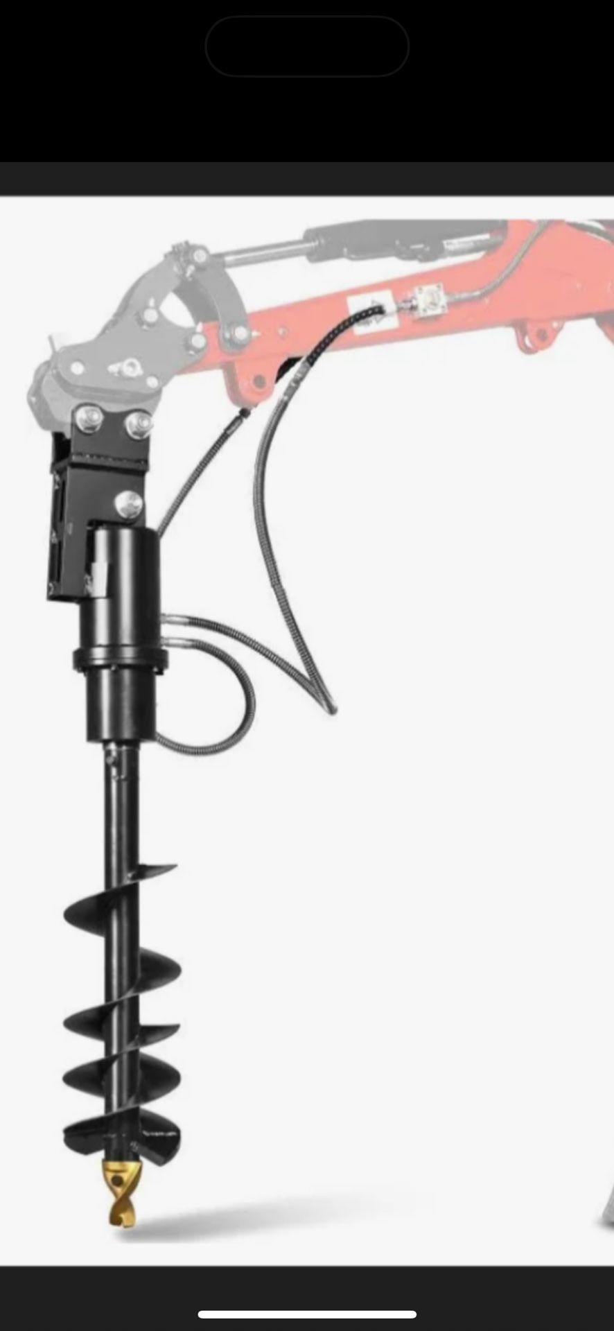 Nice Mini Excavator Hydraulic Auger, Post Hole Digger 12” Complete