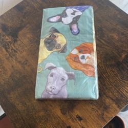 Luncheon Napkins 16 Count With Dog Design 