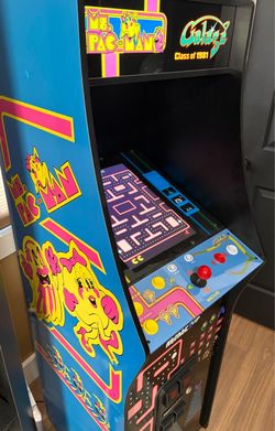 Ms. Pac-Man /Galaga Class of '81 Deluxe Standing Arcade Game with 17-Inch LCD Screen and Real Feel Joysticks and Buttons. Includes 12 Games