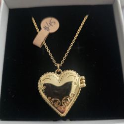 Gold Plated Heart Locket 