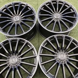 22" GLS 63 MERCEDES AMG GLS63 GLS450 GLS580 RIMS OEM ORIGINAL STOCK FACTORY BLACK 2020-2025
