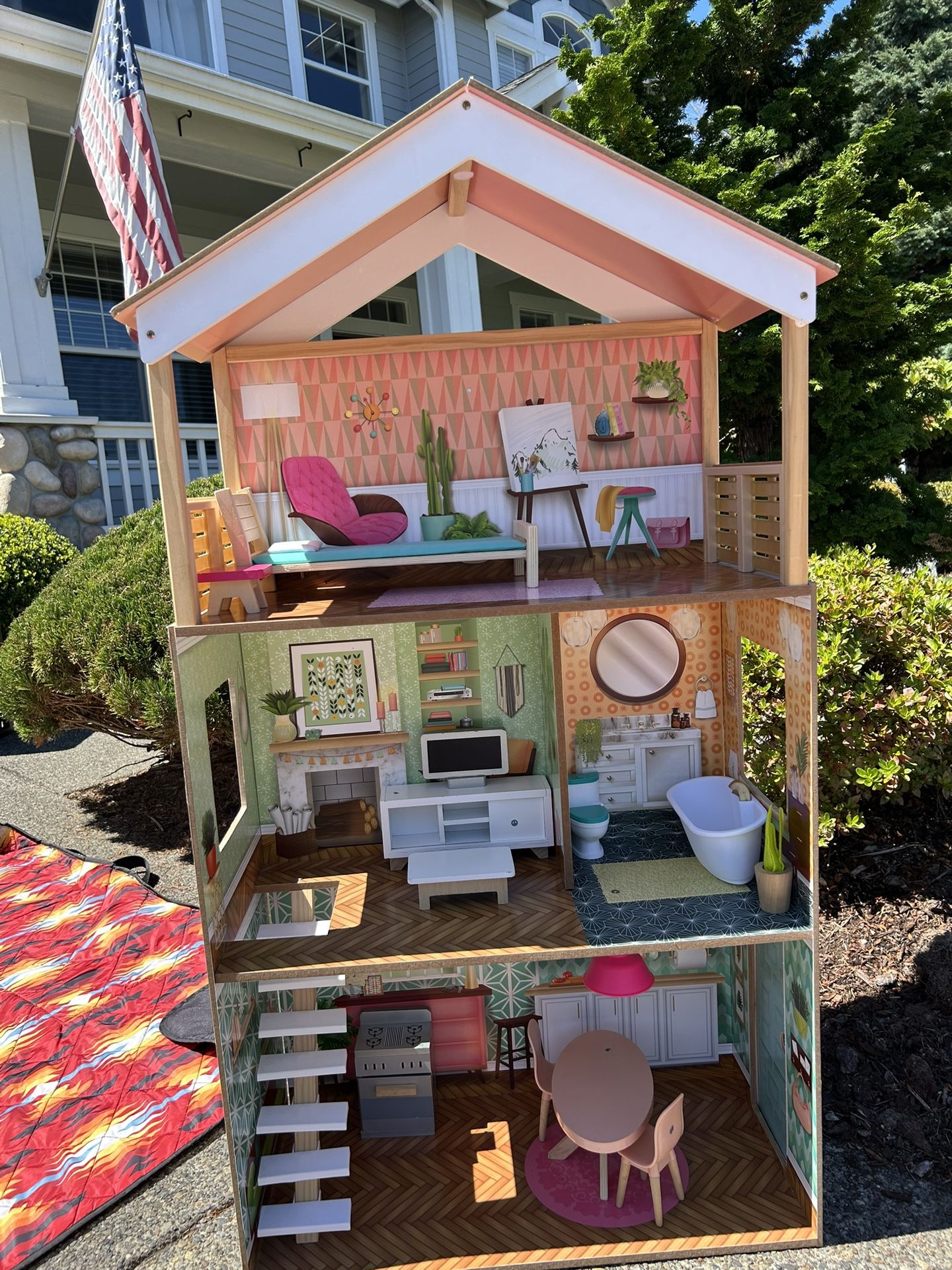 Kid Kraft Barbie House With Furniture
