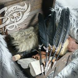 Wholesale 3 Pen Party Favors Black Facets Glass Beads