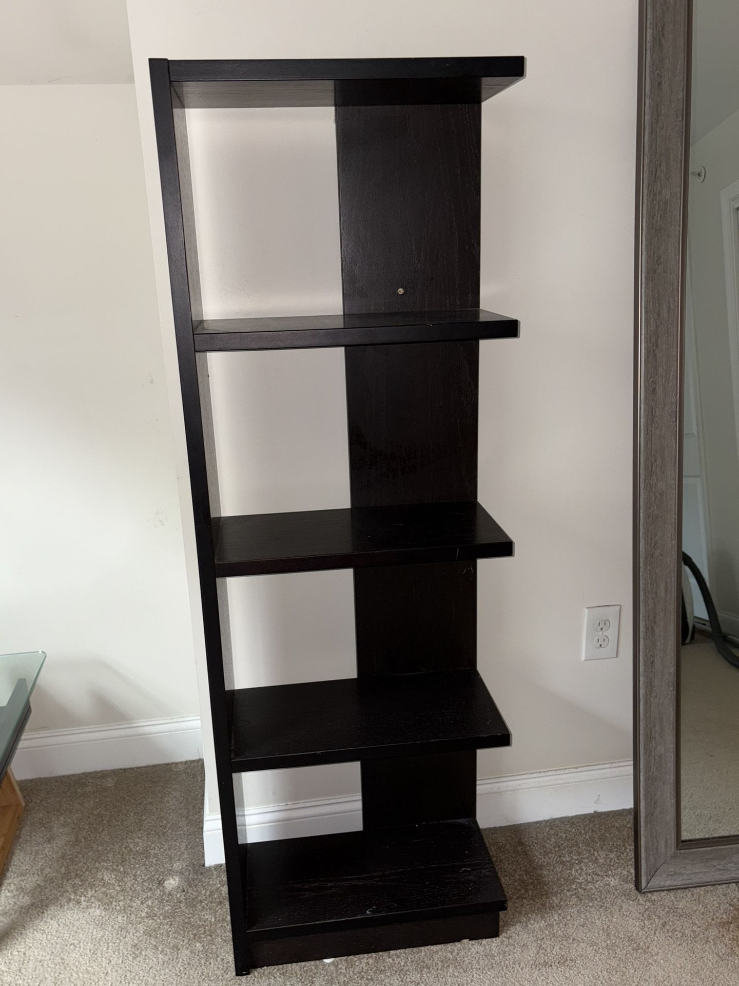 5’5 dark brown book shelf
