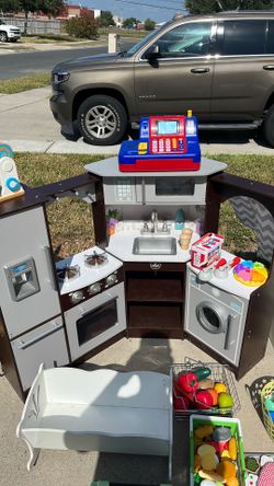 Kid play kitchen.