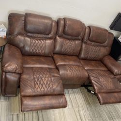 Santiago two-piece sofa loveseat recliner living room $1099 with easy finance