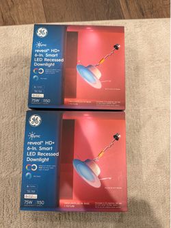 NEW GE Cync Reveal HD+ 6” Smart Recessed LED Downlights (2-Pack Bundle)