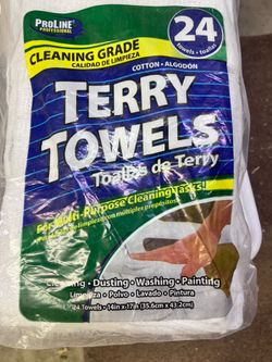 New PROLINE 24 Pack Of Cleaning Grade Terry Towels