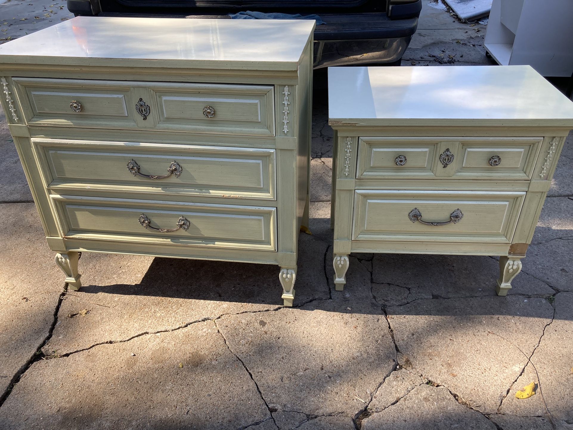 Matching dresser and an table