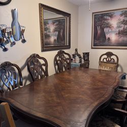 10-piece Wood Dining Table 
