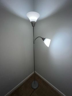 6ft Tall Metal Floor Reading Room Lamp Light