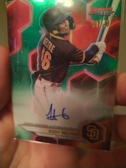 Eddy Beltre autographed Bowman's Best 99/99