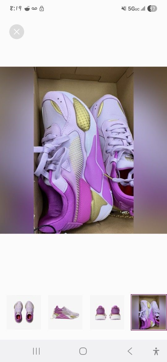 PUMA RS-X Women's I Am Brave Purple Gold 7.5