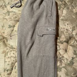 grey pro club sweats. size small in men’s 
