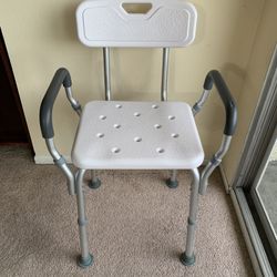 Like New - Shower Bench With Arms And Back