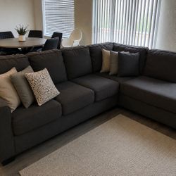Living Spaces Gray Sectional Sofa - NEED GONE ASAP  $450 OBO