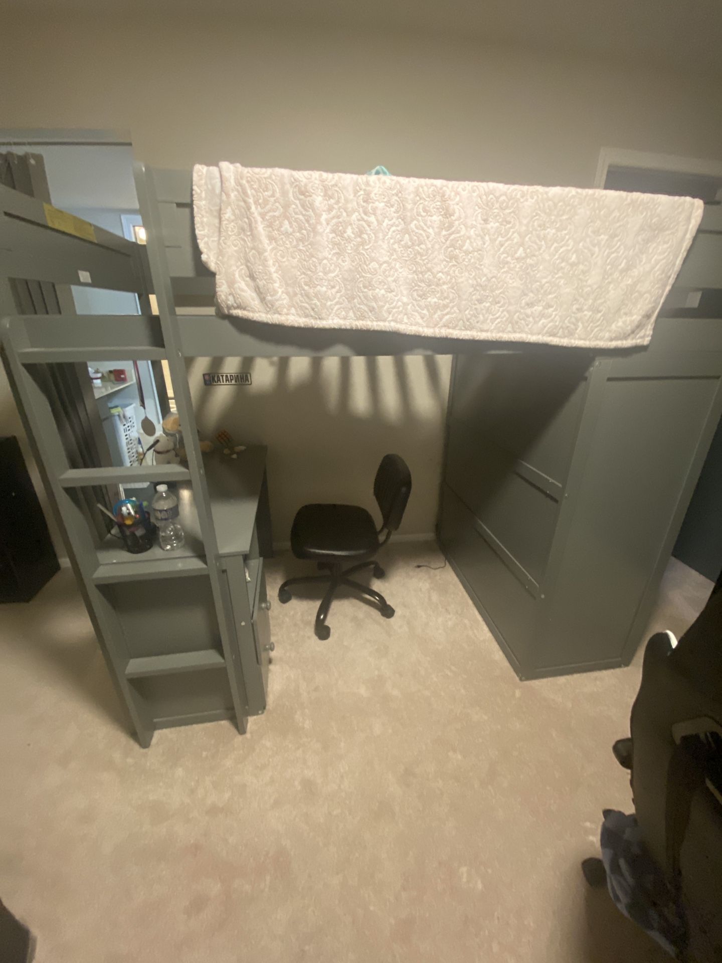 Bunk Bed With Desk And Storage
