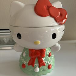 Large Hello Kitty Christmas Cookie Jar