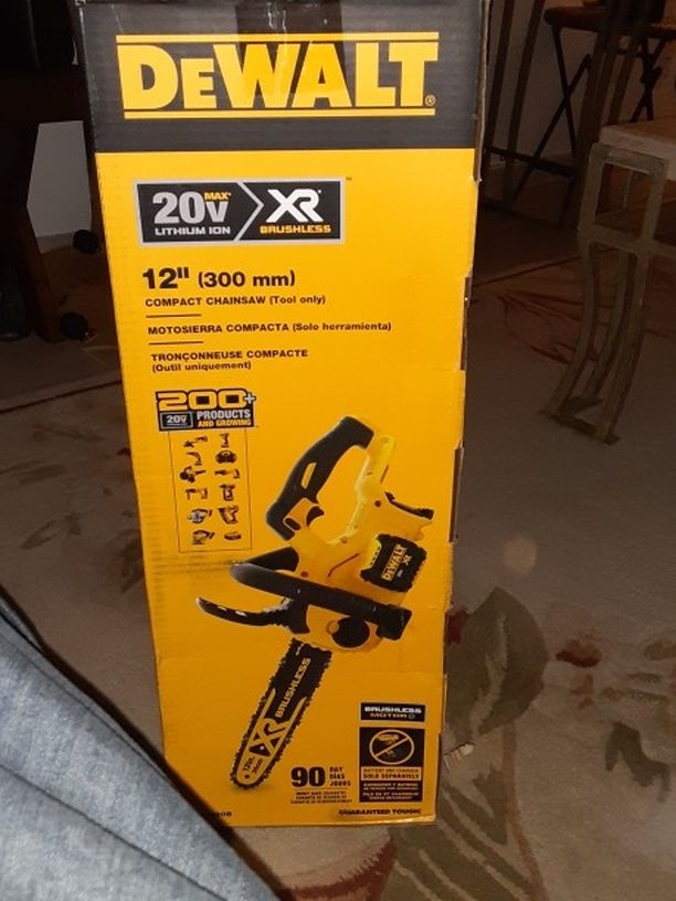 12 In DeWalt 20V Chainsaw Brand New