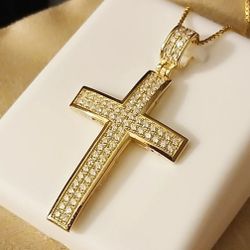 925 Moissanite Cross Necklace 