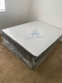 NEW FULL SIZE 54x75” MATTRESS AND BOX SPRING-2pcs