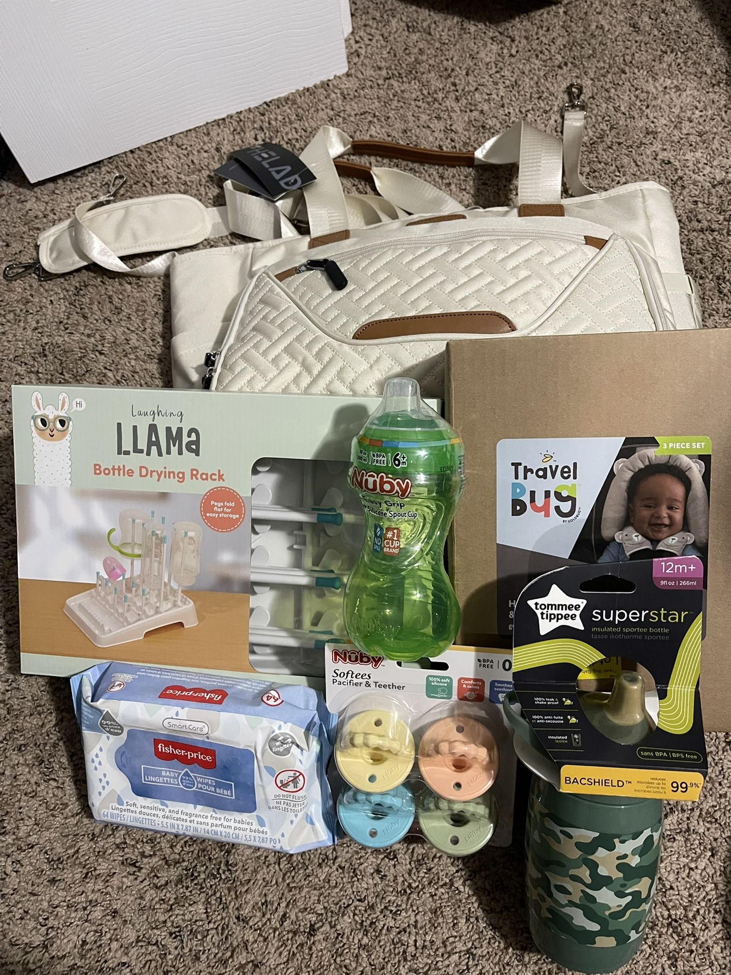 Diaper bag plus baby items