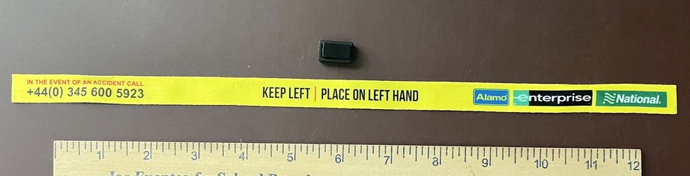 Enterprise Rent a Car Alamo National Promo Ribbon Keep Left Wrist Band Bracelet