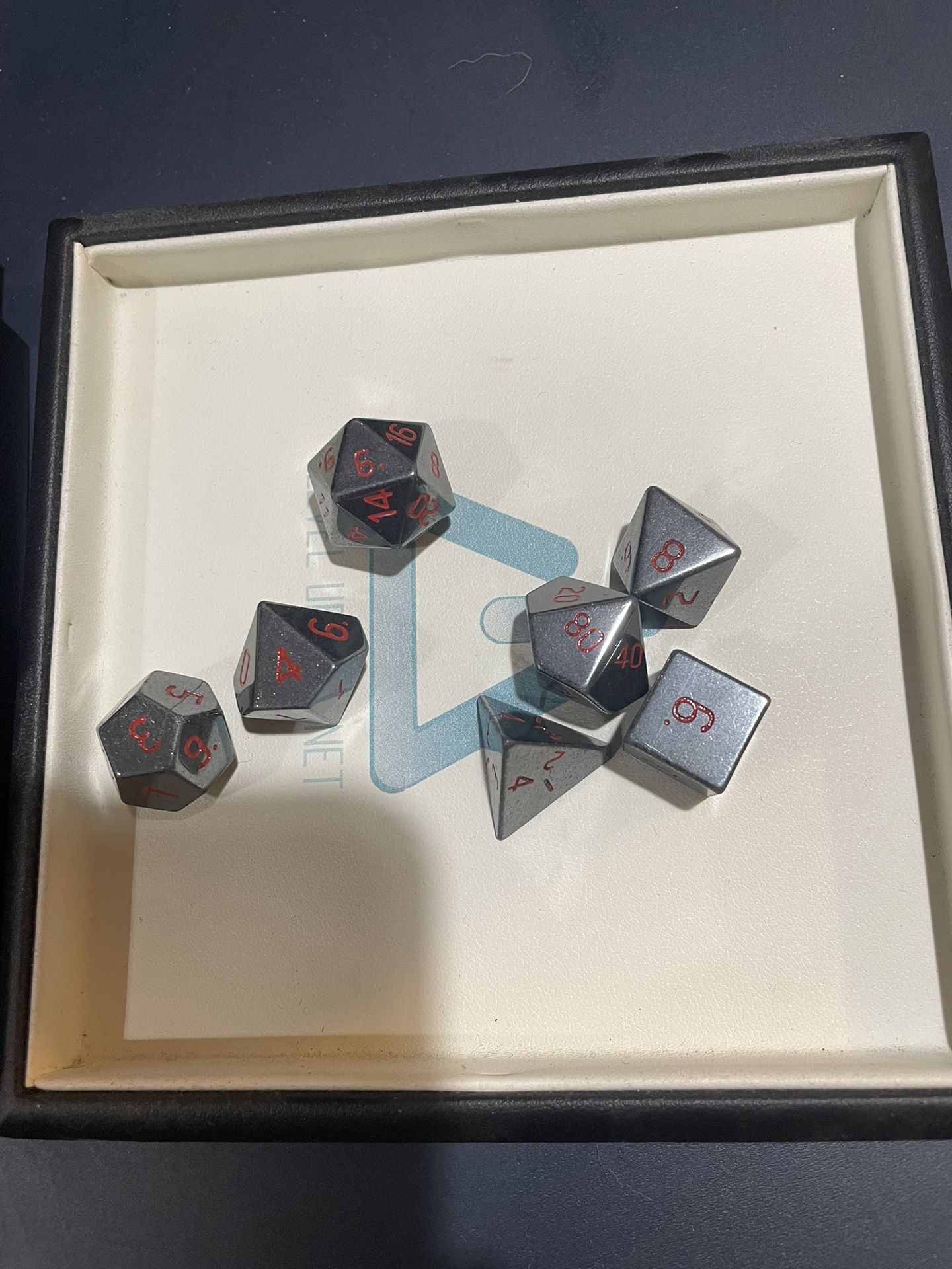 Dice Set with a Rolling Pad