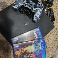 Ps4 With One Control And Game