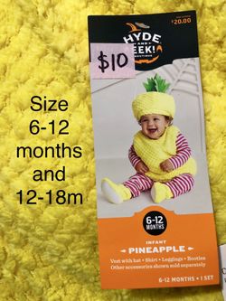 NEW Pineapple Halloween Costume size 6-12m and 12-18m