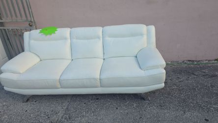 White Leather Sofa