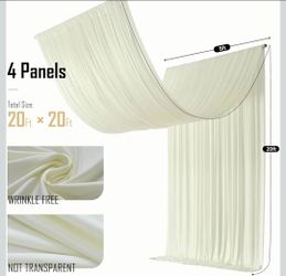 20ftx20ft ivory panels party decorations new  4 panels