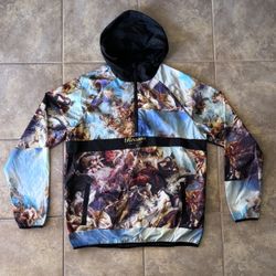 Reason Brand Renaissance Angels AOP  1/4 Zip Men's XL Windbreaker Anorak Jacket