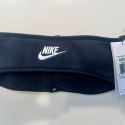 Nike Adult Club Fleece Headband, Black, One Size, NWT