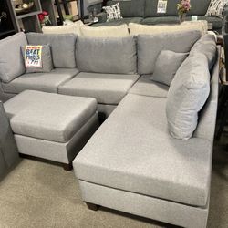 Light Grey 2Pc Sectional 🆕🩶 $699